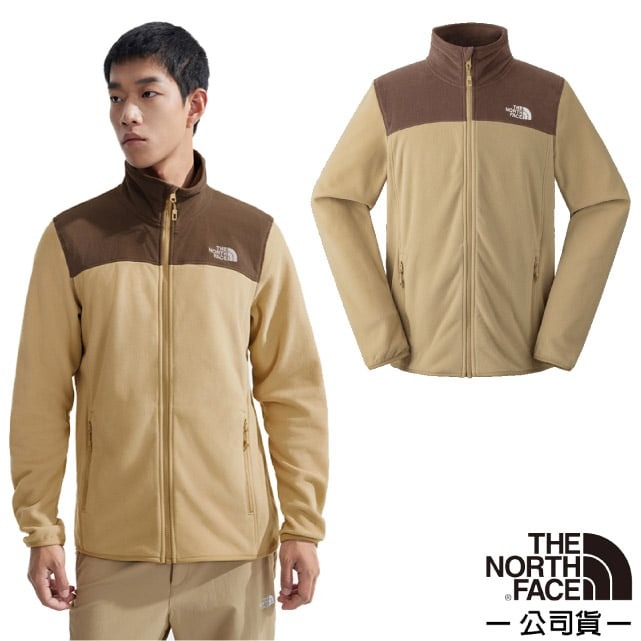 【The North Face】男 輕量保暖刷毛立領外套.休閒夾克/柔軟抓絨.居家戶外/8AYK-8HO 石褐棕✿30E010
